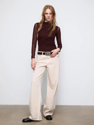 Obrázek produktu Stradivarius Nařasené Tylové Body Brown