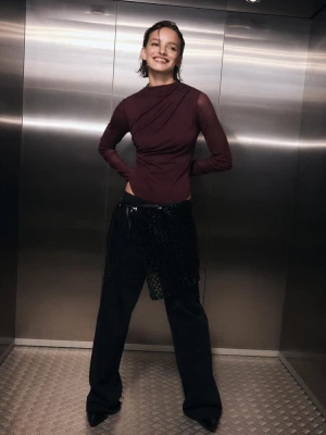 Obrázek produktu Stradivarius Nařasené Tylové Body Purple