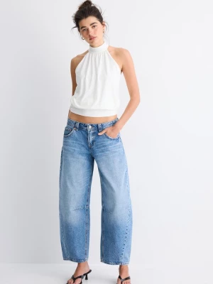 Obrázek produktu Stradivarius Nařasený Top Halter Ecru