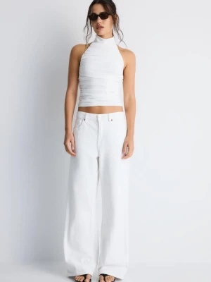 Obrázek produktu Stradivarius Nařasený Top Halter Ecru