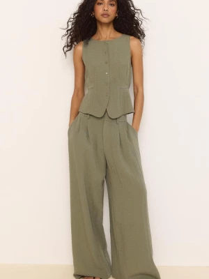Obrázek produktu Stradivarius Nastavitelné Kalhoty Wide Leg Khaki