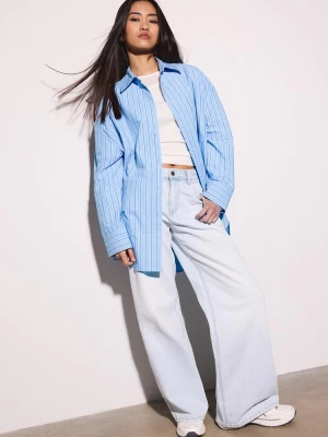 Obrázek produktu Stradivarius Oversize Pruhovaná Košile Světle Šedá