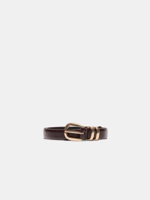 Obrázek produktu Stradivarius Pásek Basic Lesklé Imitace Kůže Brown