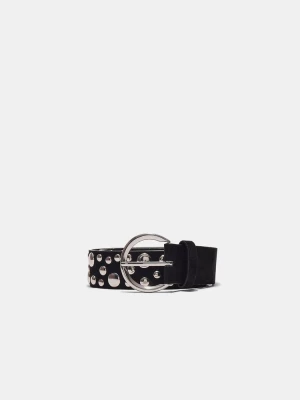 Obrázek produktu Stradivarius Pásek S Nepravidelným Vícepočetným Nýtováním Black