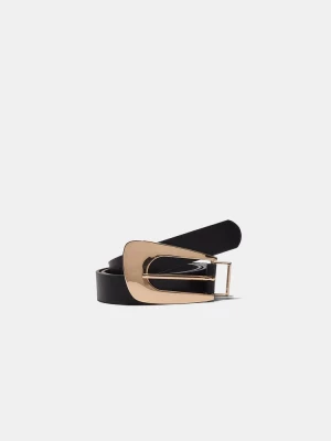 Obrázek produktu Stradivarius Pásek S Podlouhlou Přezkou Black