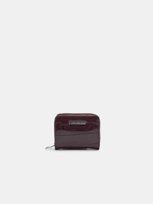 Obrázek produktu Stradivarius Peněženka Na Zip S Plazí Texturou Burgundy
