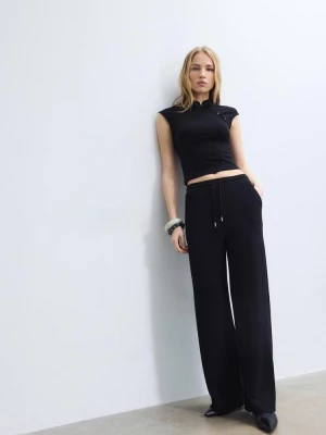 Obrázek produktu Stradivarius Pohodlné Palazzo Jogger Kalhoty Black