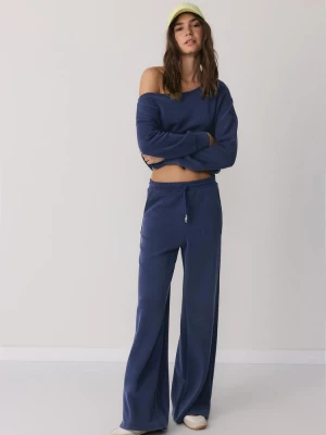 Obrázek produktu Stradivarius Pohodlné Palazzo Jogger Kalhoty Dark Blue