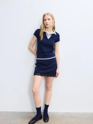 Obrázek produktu Stradivarius Polokošile S Krátkým Rukávem Navy Blue
