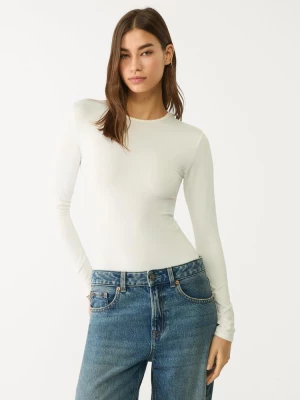 Obrázek produktu Stradivarius Polyamidové Body S Dlouhými Rukávy Ecru