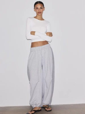 Obrázek produktu Stradivarius Polyamidové Tričko S Dlouhými Rukávy White