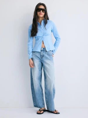 Obrázek produktu Stradivarius Přiléhavá Košile Pod Prsa Sky Blue