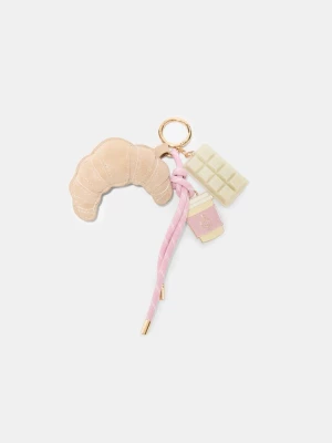 Obrázek produktu Stradivarius Přívěsek Na Klíče S Kávou A Croissantem Pastel Pink