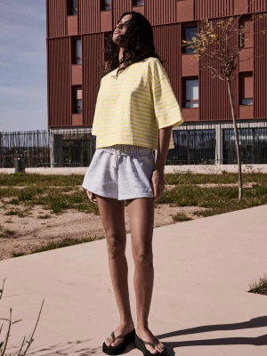 Obrázek produktu Stradivarius Proužkované Tričko S Krátkým Rukávem Pastel Yellow