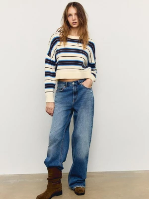 Obrázek produktu Stradivarius Proužkovaný Crop Svetr Brown