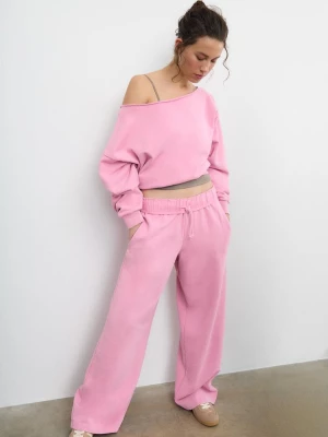 Obrázek produktu Stradivarius Rovné Jogger Kalhoty S Opraným Efektem Bubblegum Pink
