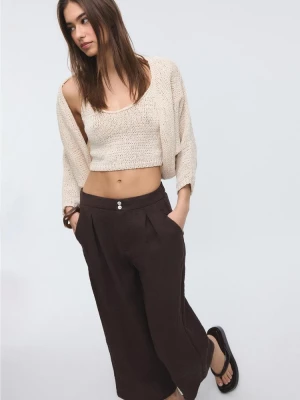 Obrázek produktu Stradivarius Rustikální Kalhoty Culottes Brown