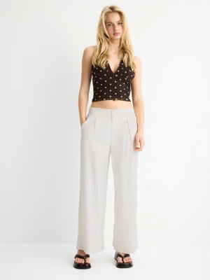 Obrázek produktu Stradivarius Rustikální Kalhoty Culottes Ecru