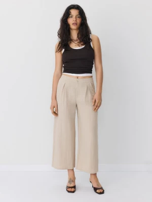 Obrázek produktu Stradivarius Rustikální Kalhoty Culottes Stone