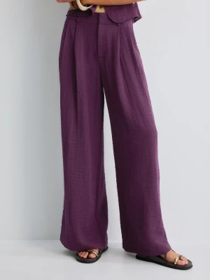 Obrázek produktu Stradivarius Rustikální Kalhoty Se Širokými Nohavicemi Purple