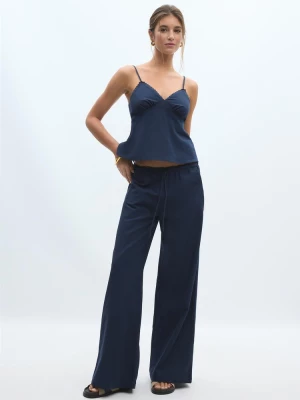 Obrázek produktu Stradivarius Rustikální Top Na Ramínka Dark Blue