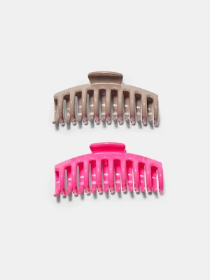 Obrázek produktu Stradivarius Sada 2 Maxi Kleští S Jemným Povrchem Neon Pink