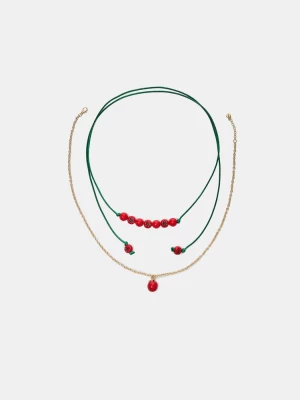 Obrázek produktu Stradivarius Sada 2 Náhrdelníků S Rajčaty Red