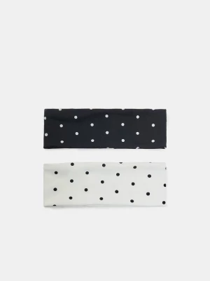Obrázek produktu Stradivarius Sada 2 Pružných Gumiček Do Vlasů S Puntíky Black