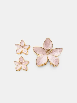Obrázek produktu Stradivarius Sada 3 Květinových Sponek Pastel Pink