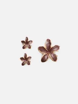 Obrázek produktu Stradivarius Sada 3 Sponek Do Vlasů S Květy Brown