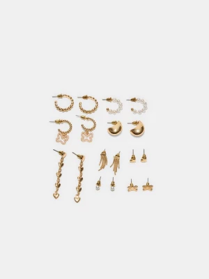 Obrázek produktu Stradivarius Sada 9 Náušnic S Motýly A Perlami Gold