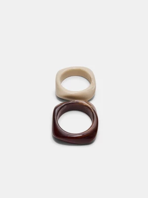 Obrázek produktu Stradivarius Sada Dvou Pevných Náramků Brown