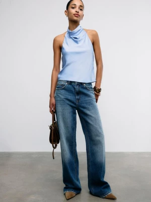 Obrázek produktu Stradivarius Saténový Halter Top Sky Blue