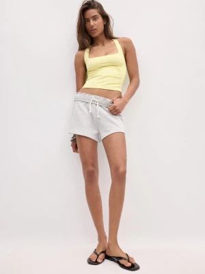 Obrázek produktu Stradivarius Seamless Top Hranatým Výstřihem Pastel Yellow S