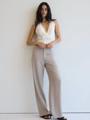 Obrázek produktu Stradivarius Slim Kalhoty Straight Fit Stone