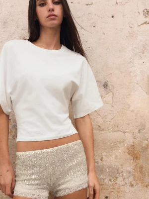Obrázek produktu Stradivarius Šortky S Flitry A Krajkou Grey