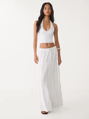 Obrázek produktu Stradivarius Splývavá Dlouhá Sukně S Panely White