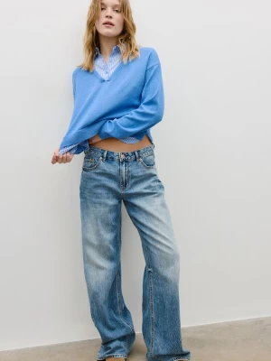 Obrázek produktu Stradivarius Svetr Z Dvouvrstvého Úpletu Royal Blue