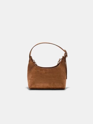 Obrázek produktu Stradivarius Taška Přes Rameno S Efektem Imitace Semiše S Detailem Spony Caramel