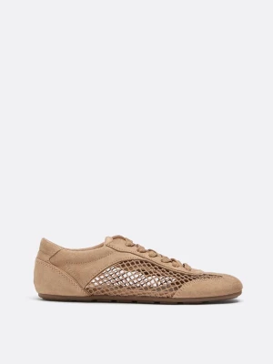 Obrázek produktu Stradivarius Tenisky Mesh Imitace Semiše Béžová