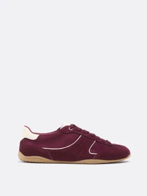 Obrázek produktu Stradivarius Tenisky S Tenkou Podrážkou A Koženými Detaily Burgundy