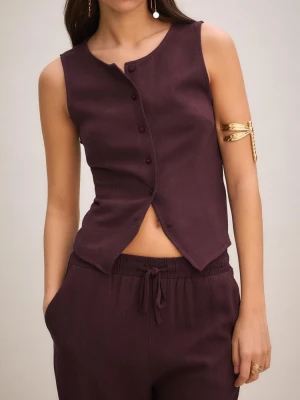 Obrázek produktu Stradivarius Top Bez Rukávů S Knoflíky Purple