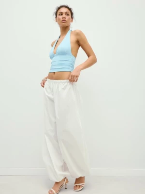 Obrázek produktu Stradivarius Top Halter Nabíráním A Vázáním U Krku Turquoise S