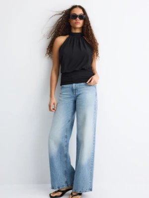 Obrázek produktu Stradivarius Top Halter S Nabíraným Efektem Black