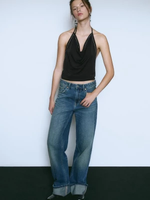 Obrázek produktu Stradivarius Top Halter Se Cvočky Black