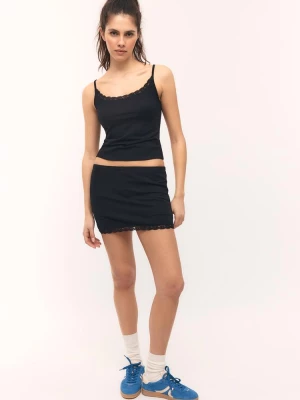 Obrázek produktu Stradivarius Top Krajkovým Detailem Black S