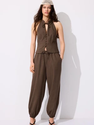 Obrázek produktu Stradivarius Top Qipao Halter S Knoflíky Brown