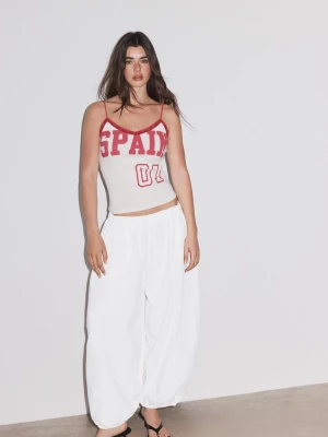 Obrázek produktu Stradivarius Top Krajkovým Potiskem White S