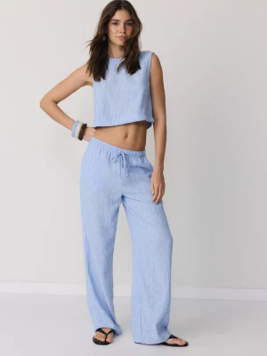 Obrázek produktu Stradivarius Top S Kulatým Výstřihem, Rustikální Pruhy Blue