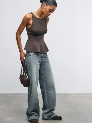 Obrázek produktu Stradivarius Top S Peplumem Bez Rukávů Brown